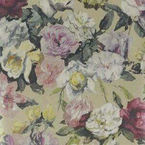 Designers‎ Guild Octavia Linen Wallpaper Roll 11yd x 27.5in Floral New P608-01